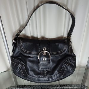 Vintage Coach leather buckle soho shoulder bag purse
